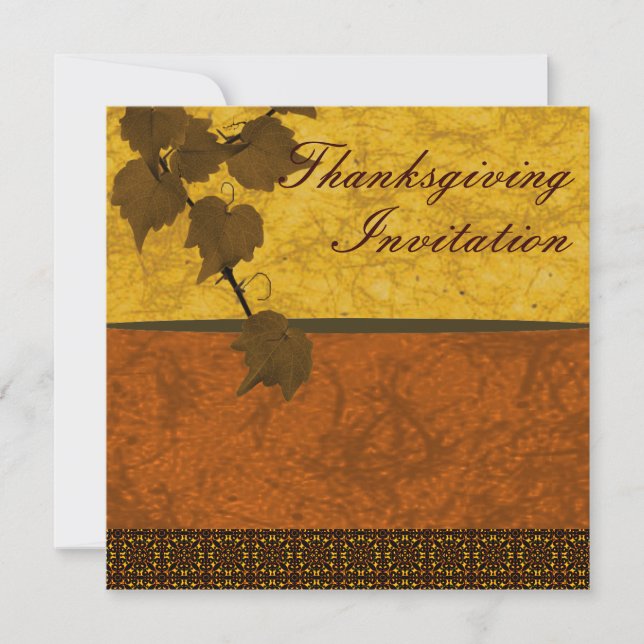 Thanksgiving Invitation Custom Personalised (Front)