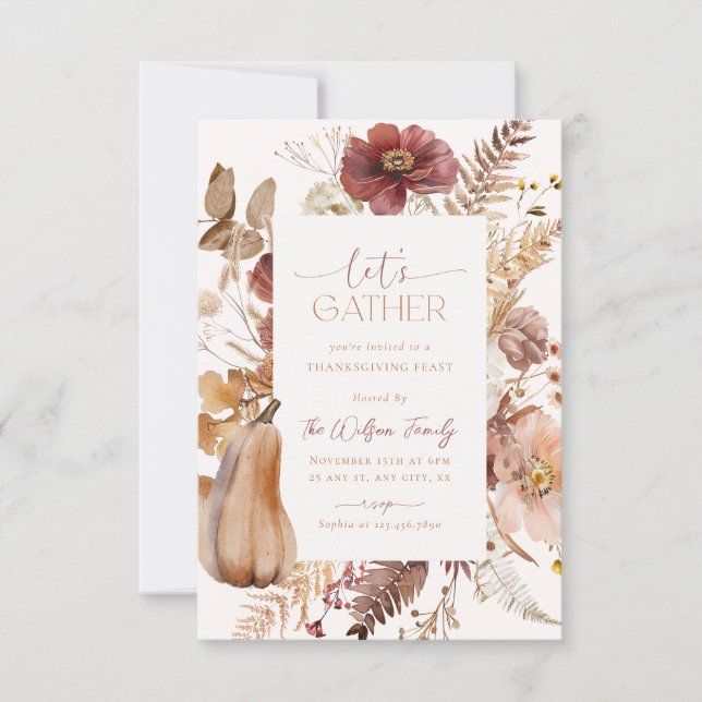 Thanksgiving Invitation Friendsgiving Dinner (Front)