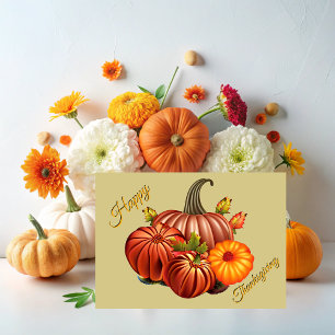 Thanksgiving invitation with pumpkins