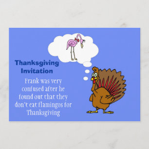 Thanksgiving Invitation with turkey