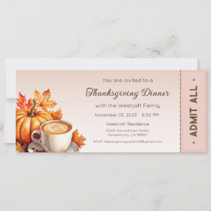 Thanksgiving Invite, Thanksgiving Dinner  Invitation