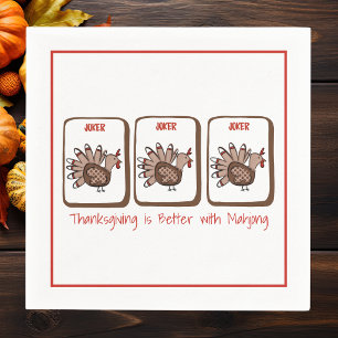 Thanksgiving Is Better with Mahjong Party Napkin