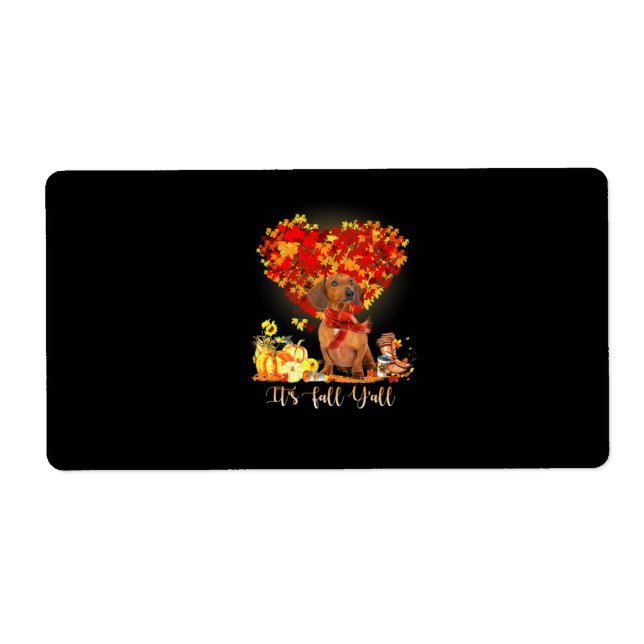 Thanksgiving It's Fall Y'all Dachshund (Front)