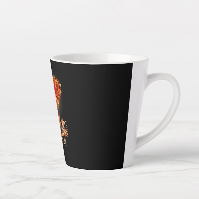 Thanksgiving It's Fall Y'all Dachshund Latte Mug (Right)