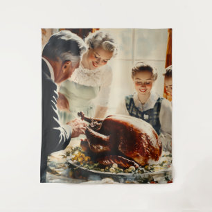 Thanksgiving Joy: A Family Feast Tapestry