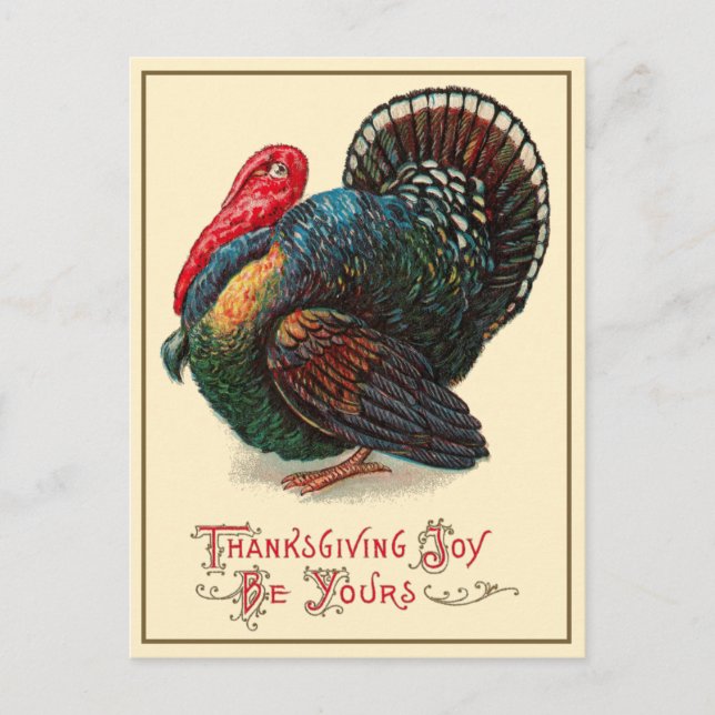 Thanksgiving Joy Be Yours - Vintage Postcard (Front)