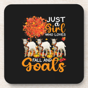 Thanksgiving Just A Girl Who Loves Fall And Goats Coaster