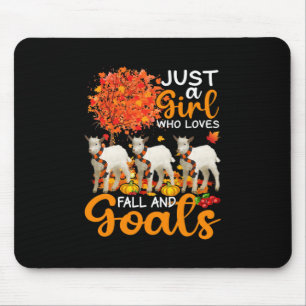 Thanksgiving Just A Girl Who Loves Fall And Goats Mouse Pad