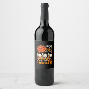 Thanksgiving Just A Girl Who Loves Fall And Goats Wine Label