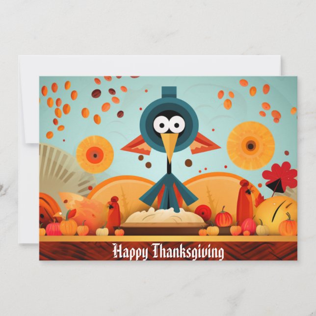 Thanksgiving Kids 1  Holiday Card (Front)