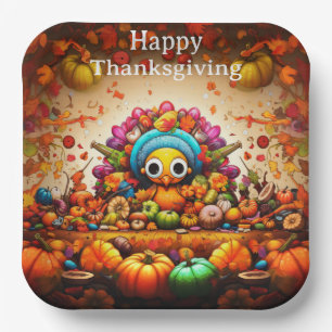 Thanksgiving Kids 2  Paper Plate