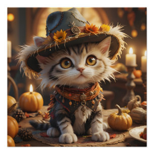 Thanksgiving Kitten 02 Poster