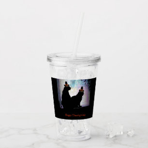 Thanksgiving Kitties Acrylic Tumbler