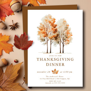 Thanksgiving Leafy Gathering Invitation