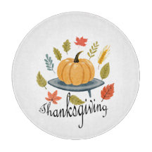 Thanksgiving Leaves and Pumpkin in Autumn colours