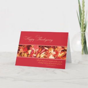 Thanksgiving Leaves, Religious Holiday Card