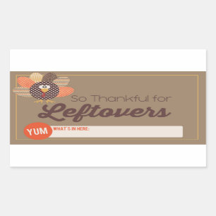 Thanksgiving Leftover Label Rectangle Stickers
