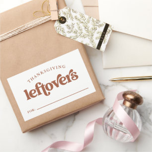 Thanksgiving Leftovers   Boho and Retro Rectangular Sticker