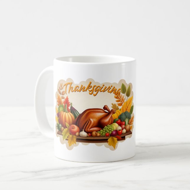 Thanksgiving logo coffee mug (Front Left)
