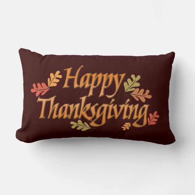 Thanksgiving Lumbar Cushion (Front)