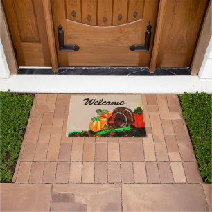 THANKSGIVING MAJESTIC TURKEY  DOORMAT