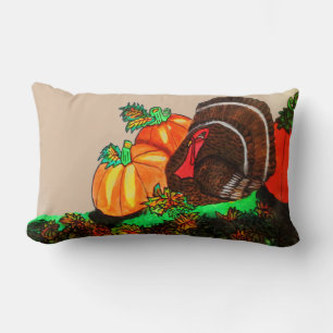 THANKSGIVING MAJESTIC TURKEY LUMBAR CUSHION