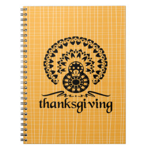 Thanksgiving Mandala Turkey Boho Folk Art Notebook