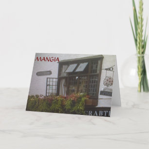 THANKSGIVING "MANGIA" WISHES HOLIDAY CARD