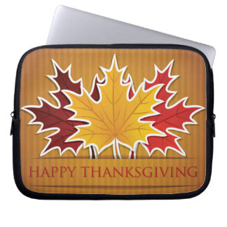 Thanksgiving maple leaf laptop sleeve