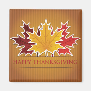 Thanksgiving maple leaf magnet