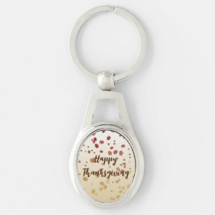 Thanksgiving Maple Leaves Key Ring
