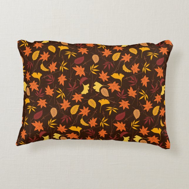 Thanksgiving Maple Leaves Pattern-25947 Decorative Cushion (Back)