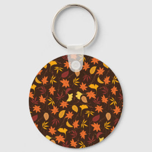 Thanksgiving Maple Leaves Pattern Key Ring