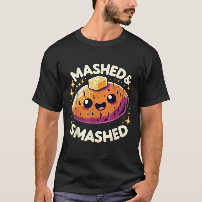 Thanksgiving Mashed Smashed Funny Sweet Potato  T-Shirt (Front)