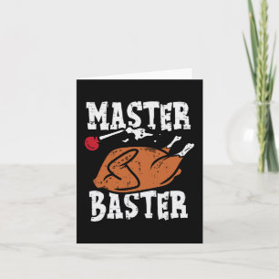 Thanksgiving Master Baster Fun Turkey Day Fall Men Card