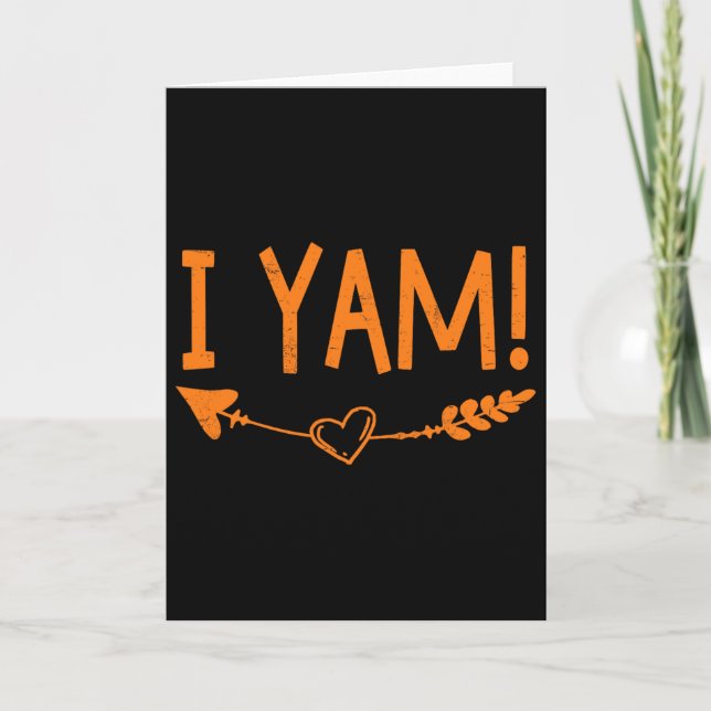 Thanksgiving Matching Couple She's My Sweet Potato Card (Front)