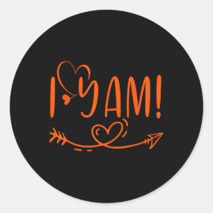 Thanksgiving Matching Couple She's My Sweet Potato Classic Round Sticker