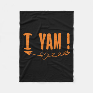 Thanksgiving Matching Couple She's My Sweet Potato Fleece Blanket