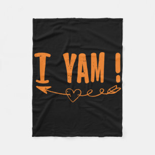 Thanksgiving Matching Couple She's My Sweet Potato Fleece Blanket