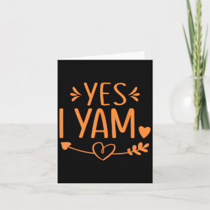 Thanksgiving Matching Couples Outfit Sweet Tato Ye Card