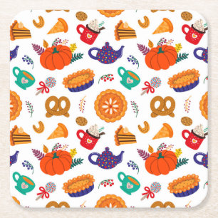 Thanksgiving Meme   Be Thankful For Everything Square Paper Coaster