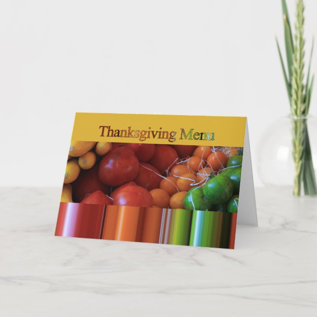 Thanksgiving Menu Card (Front)