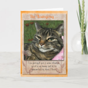 Thanksgiving message from your cat. holiday card