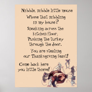THANKSGIVING MICE STEAL POEM POSTER