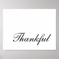 Thanksgiving Minimalist Script Thankful