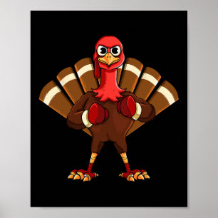 Thanksgiving Mma Kickboxing Judo Karate Gobble Pla Poster