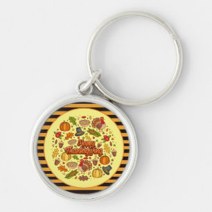 Thanksgiving Modern Beautiful Autumn Collection Key Ring