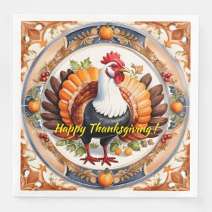 Thanksgiving Modern Pumpkin Autumn Collection Napkin