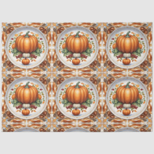 Thanksgiving Modern Pumpkin Autumn Collection Tissue Paper