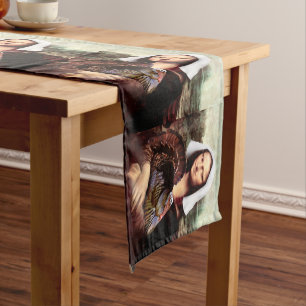 Thanksgiving Mona Lisa Pilgrim Short Table Runner